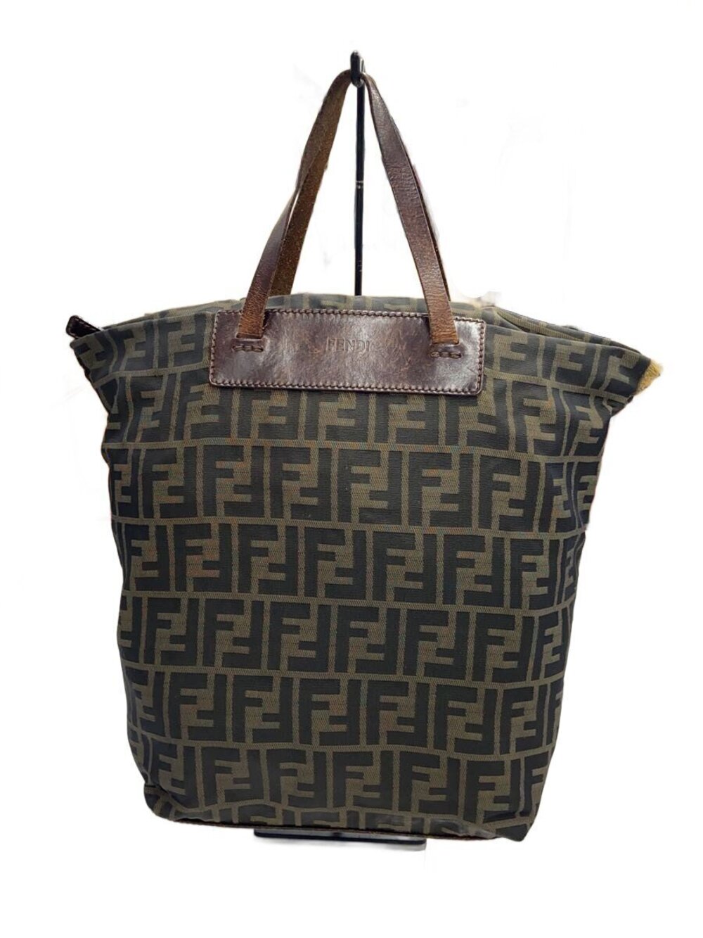 Fendi Tote Bag Khaki Green All over